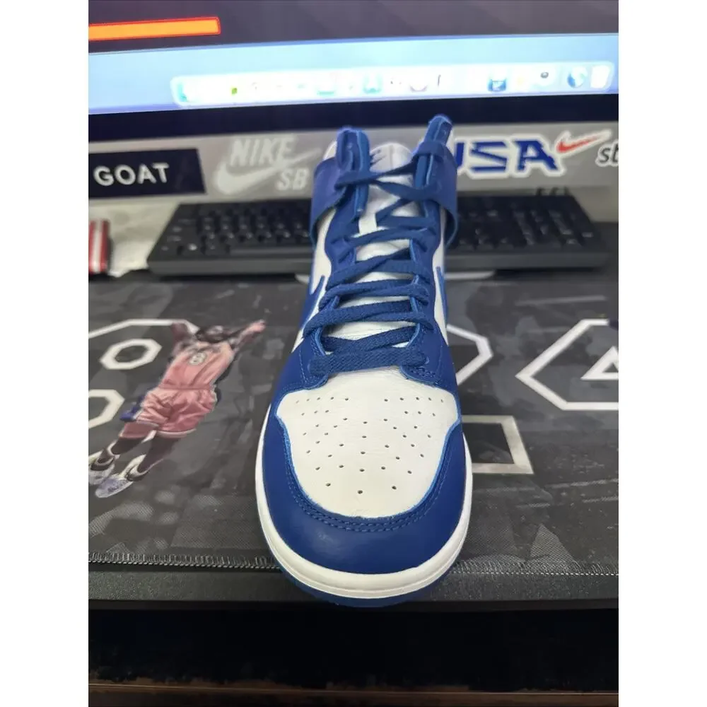 New Men's Size 9.5 Nike Dunk Hi Retro SE Kentucky Blue HF3143-100